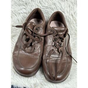 SAS Time Out Shoes Mens Size 10W Brown Leather Walking Comfort Made USA